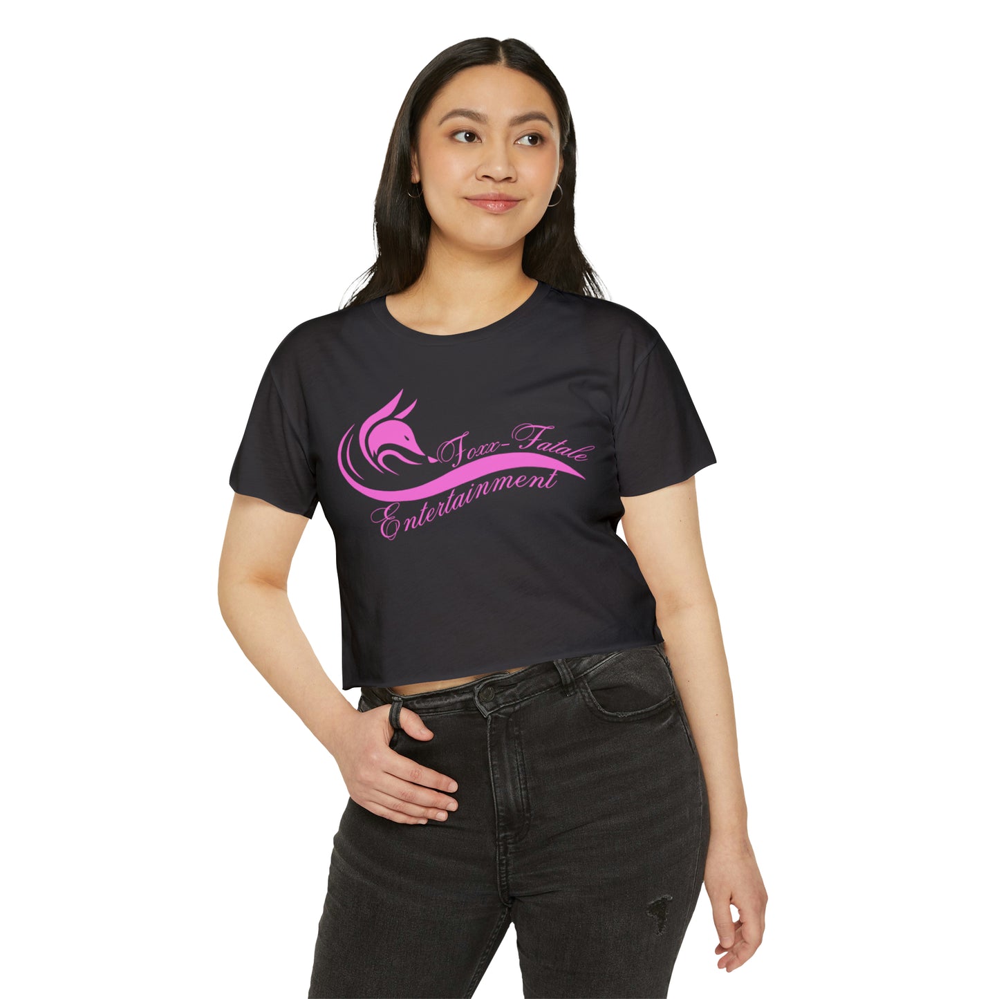 Foxx-Fatale Crop Tee (Pink)