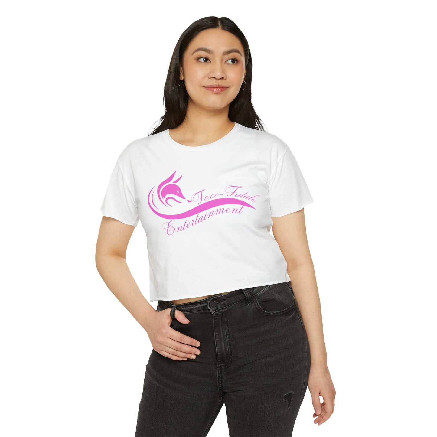 Foxx-Fatale Crop Tee (Pink)