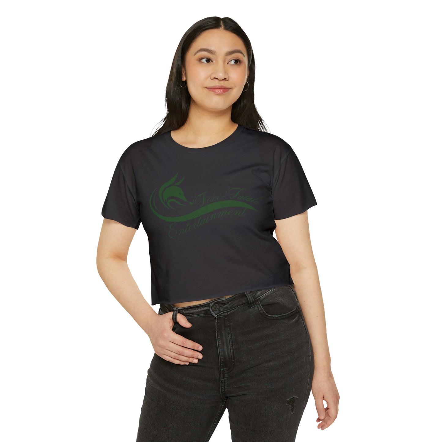 Foxx-Fatale Crop Tee (Green)