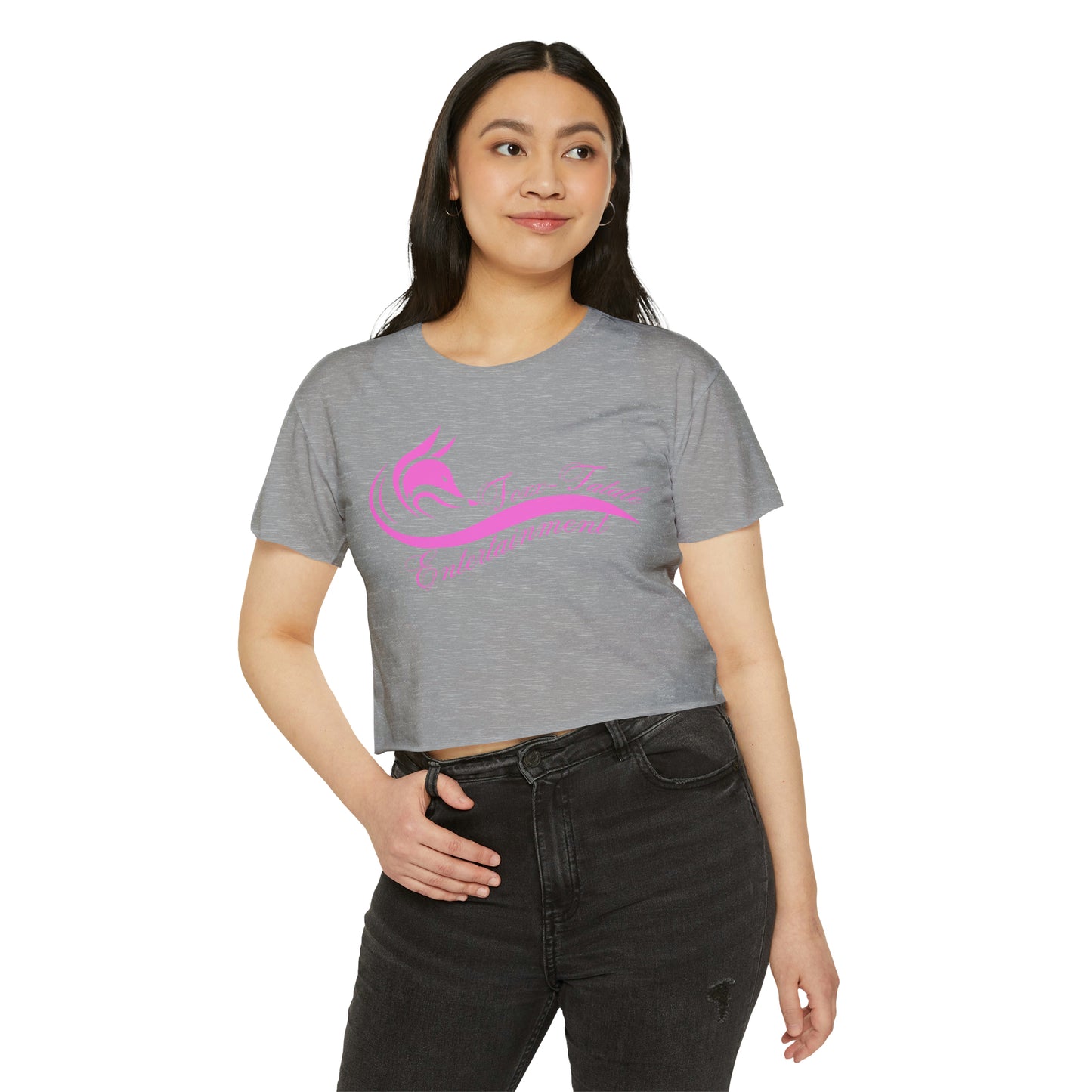 Foxx-Fatale Crop Tee (Pink)