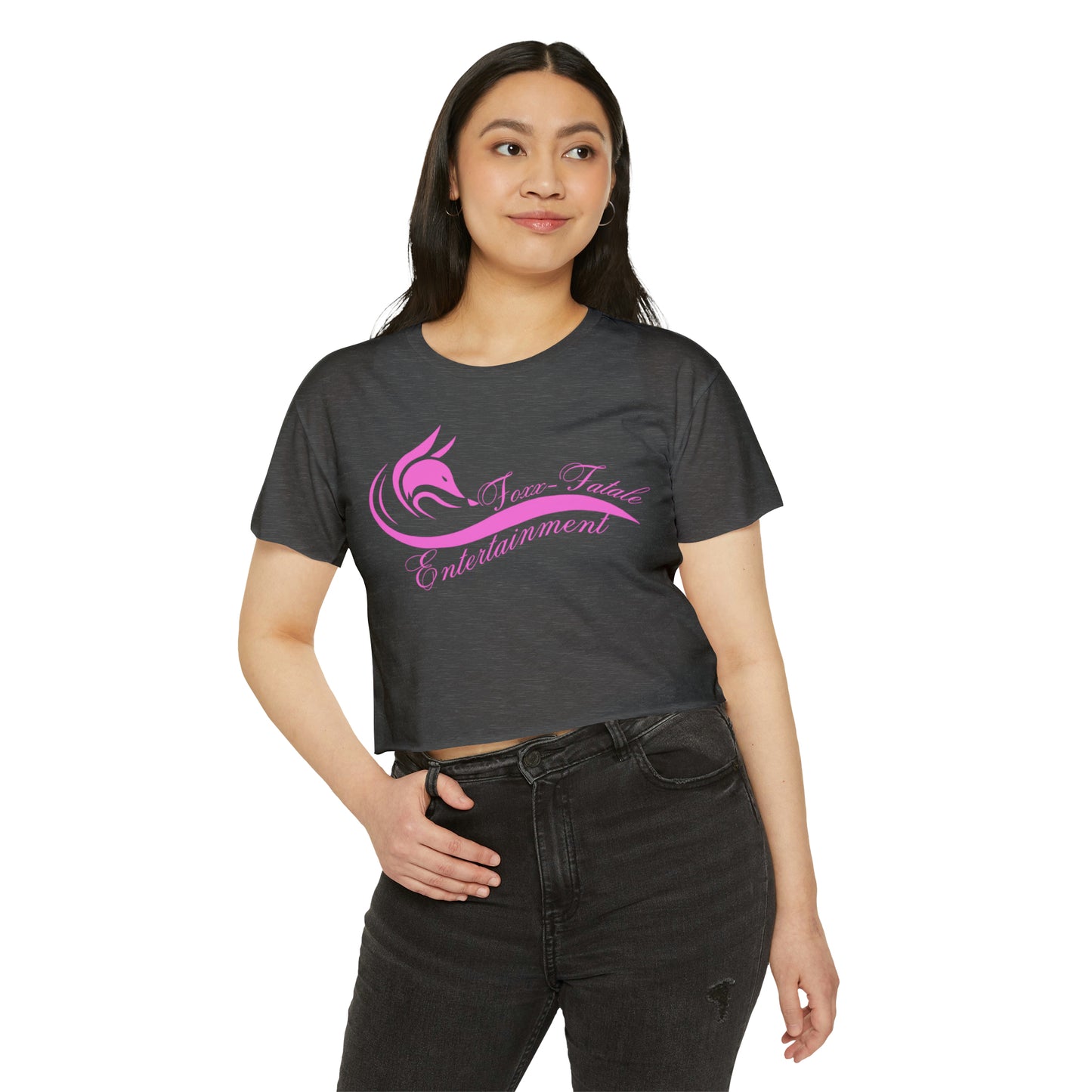 Foxx-Fatale Crop Tee (Pink)