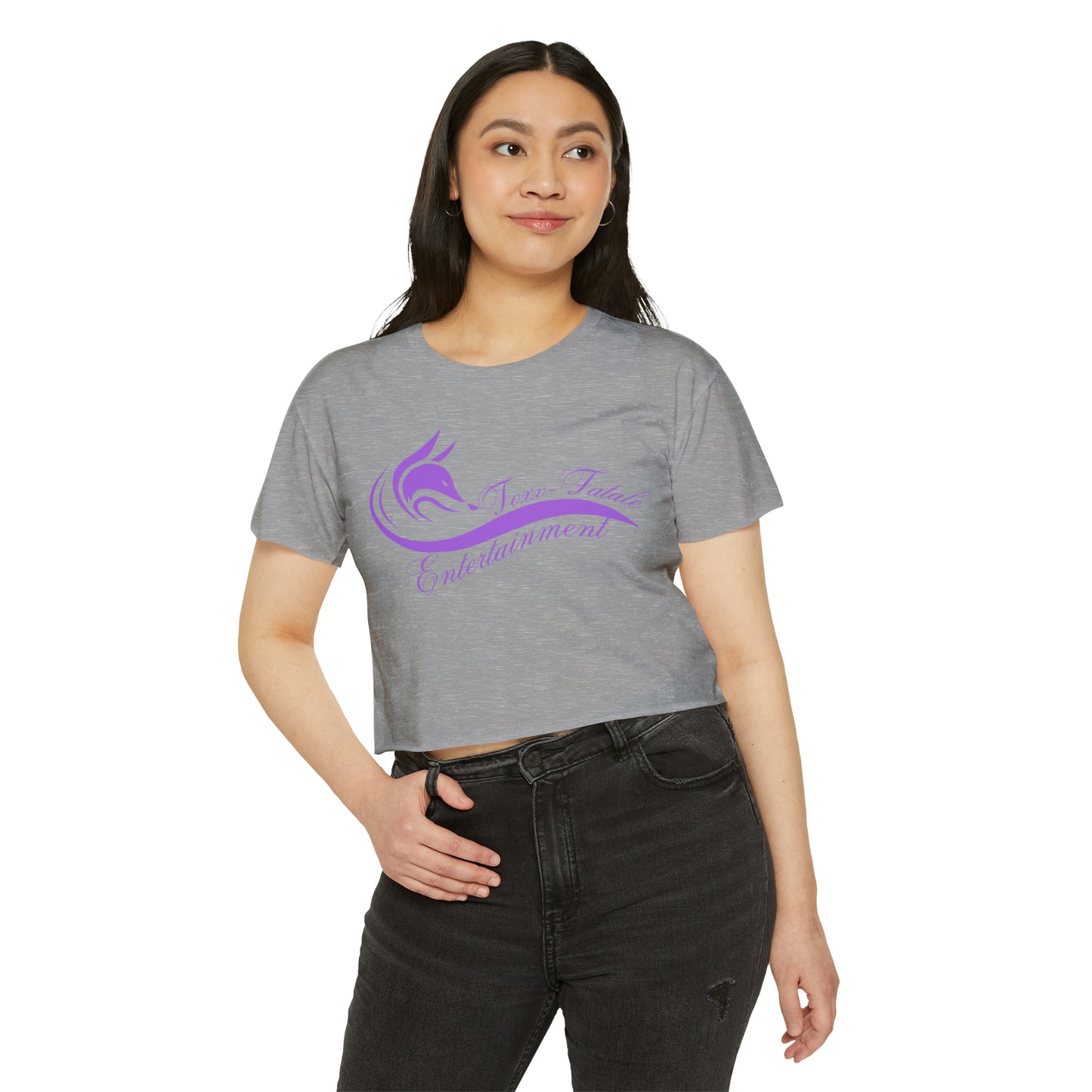 Foxx-Fatale Crop Tee (Purple)